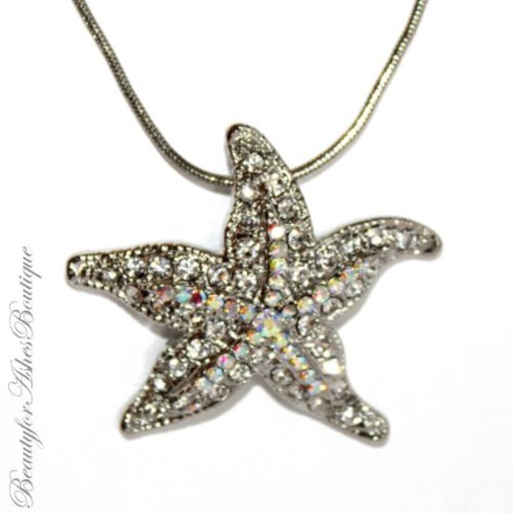 Austrian Crystal Starfish Necklace